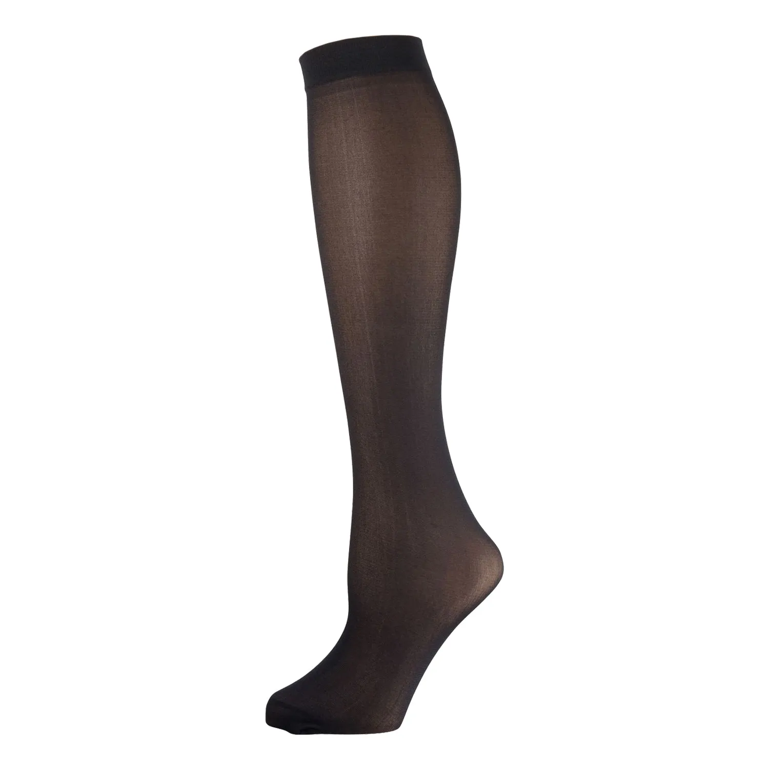 12 Pairs of Womens Opaque Stretchy Spandex Knee High Trouser Socks, Size 9-11