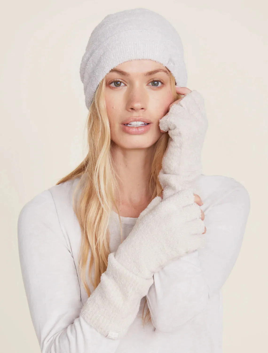 Barefoot Dreams - CozyChic® Lite Fingerless Gloves - Stone