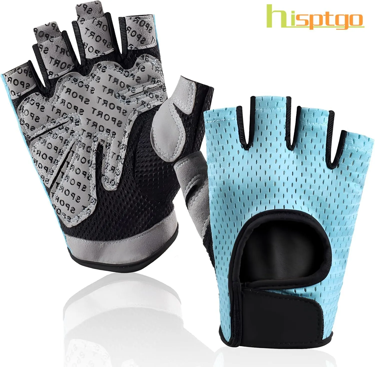 Bike Gloves for Men Women Cycling, Fingerless Breathable Bicycle Biking Gloves Anti-Slip Shock Absorbing Padded for Workout Weightlifting Fitness Training MTB Road Biking
