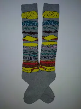Cheeseburger Knee High Socks