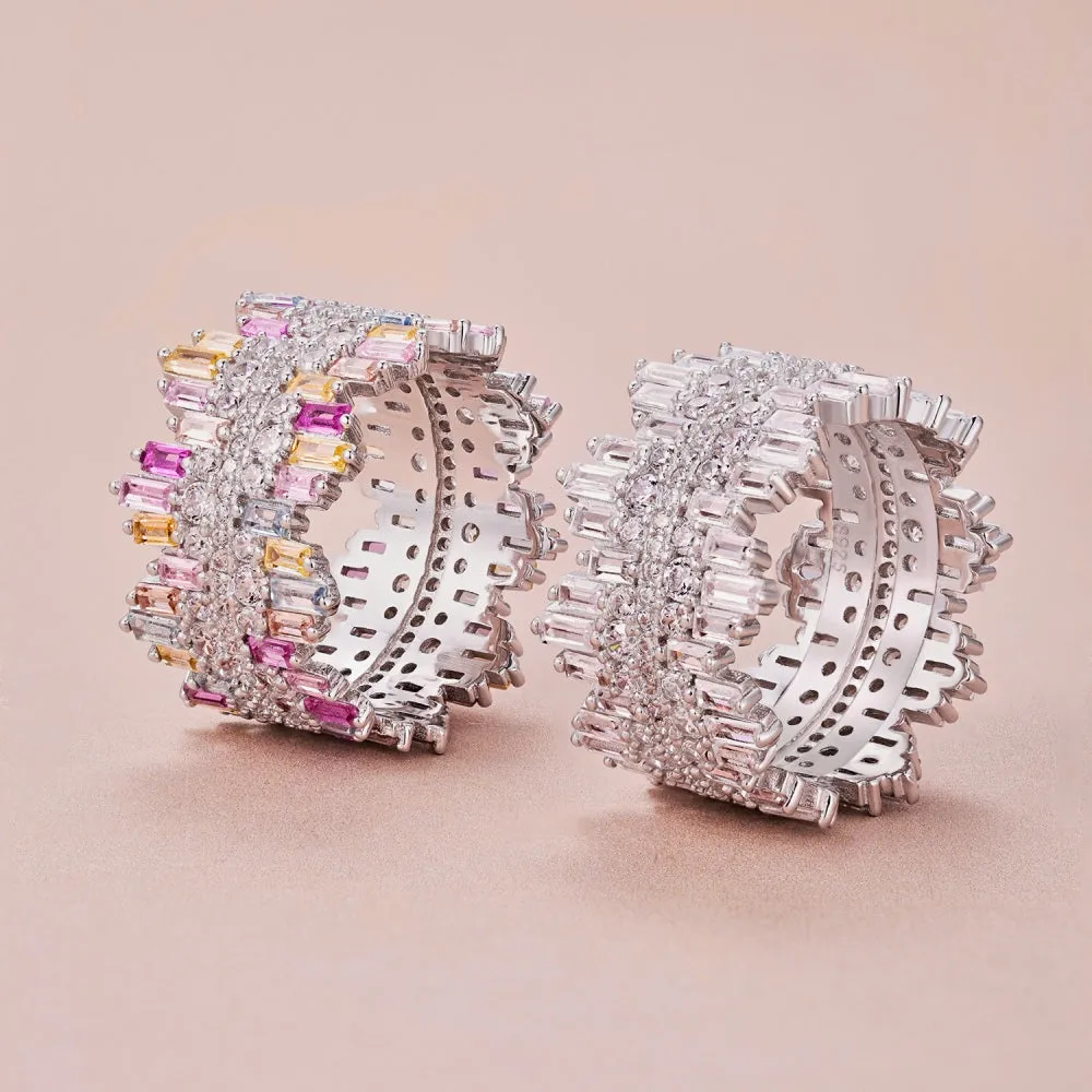 Clear CZ Icicle Band Ring
