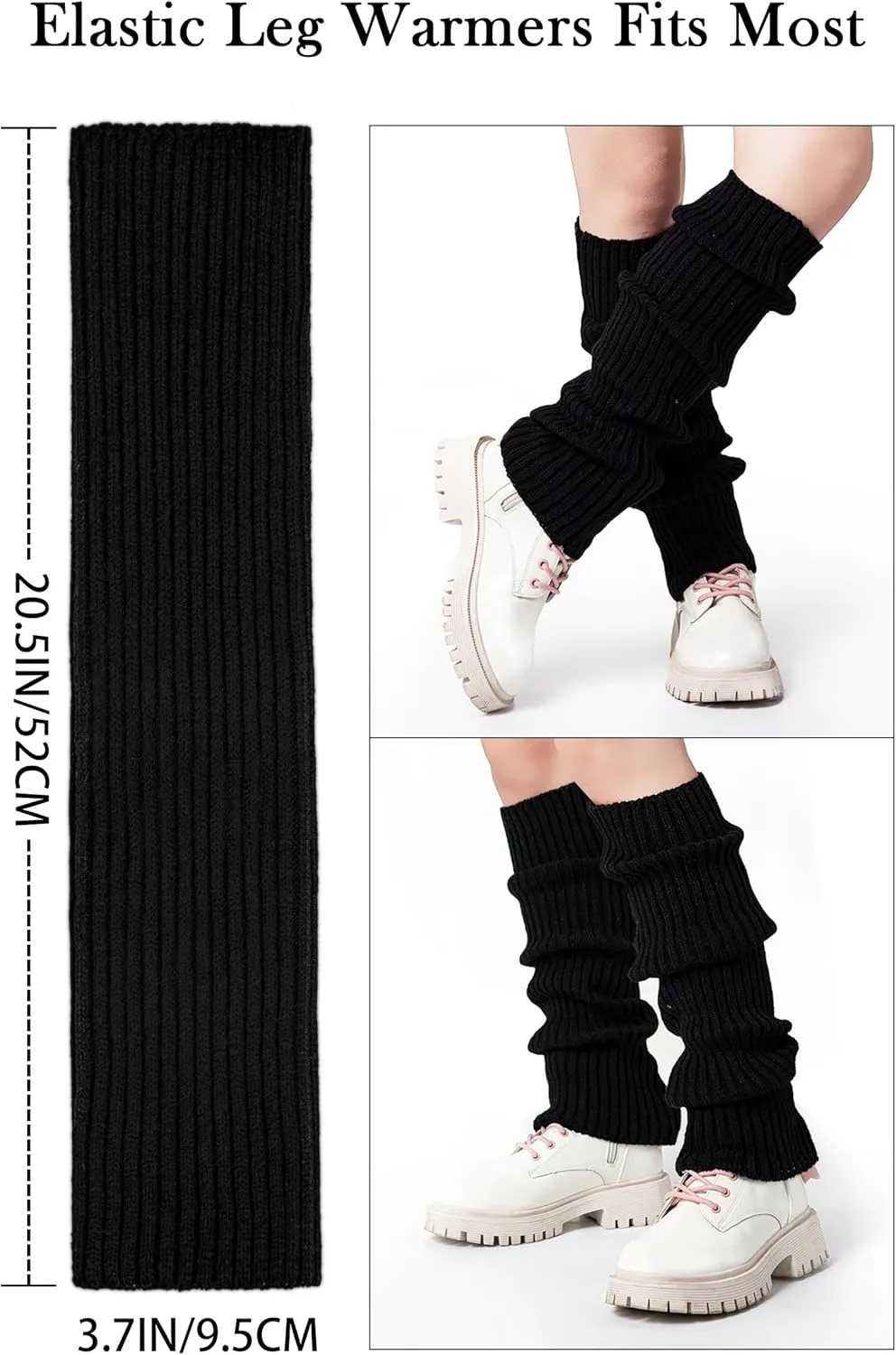 Clothirily Leg Warmers, Fashion Knit Neon Leg Warmers for Women 80s Sports Party Yoga Accessories