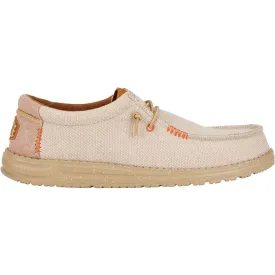 Dude Wally Coastline Jute Mens Silver Textile Slip On Shoes