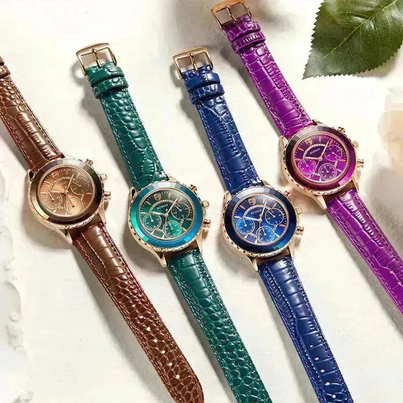 Leather Waterproof quartz watch