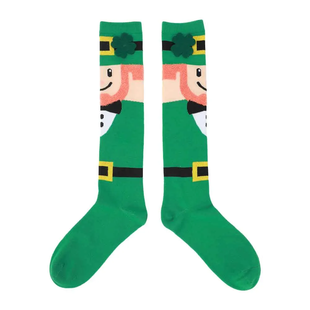 Leprechaun & Clovers 2 Pair Knee High Socks