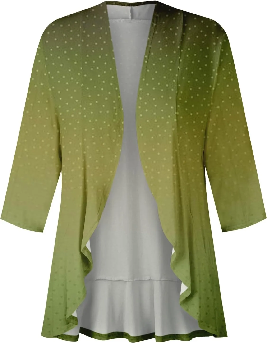 Long Sleeve Kimono for Womens Lightweight 3/4 Sleeve Cardigans Retro Print Jackets Casual Duster Blouse Tops Coat