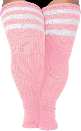 LOUSGUTA Plus Size Thigh High Socks for Thick Thighs- Extra Long Womens Cable Knitted Over Knee High Leg Warmer