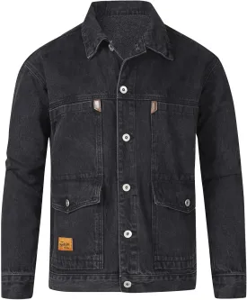 Mens Denim Jacket,Long Sleeve Button Down Jackets Distressed Jean Jackets Trucker Jacket Fall Casual Coat