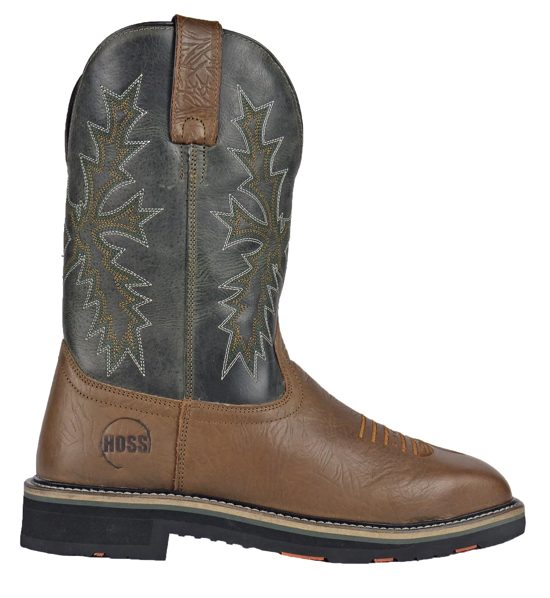 Men's Hoss Landon Tan, EH, SR, Pull On Western Steel Toe Boot