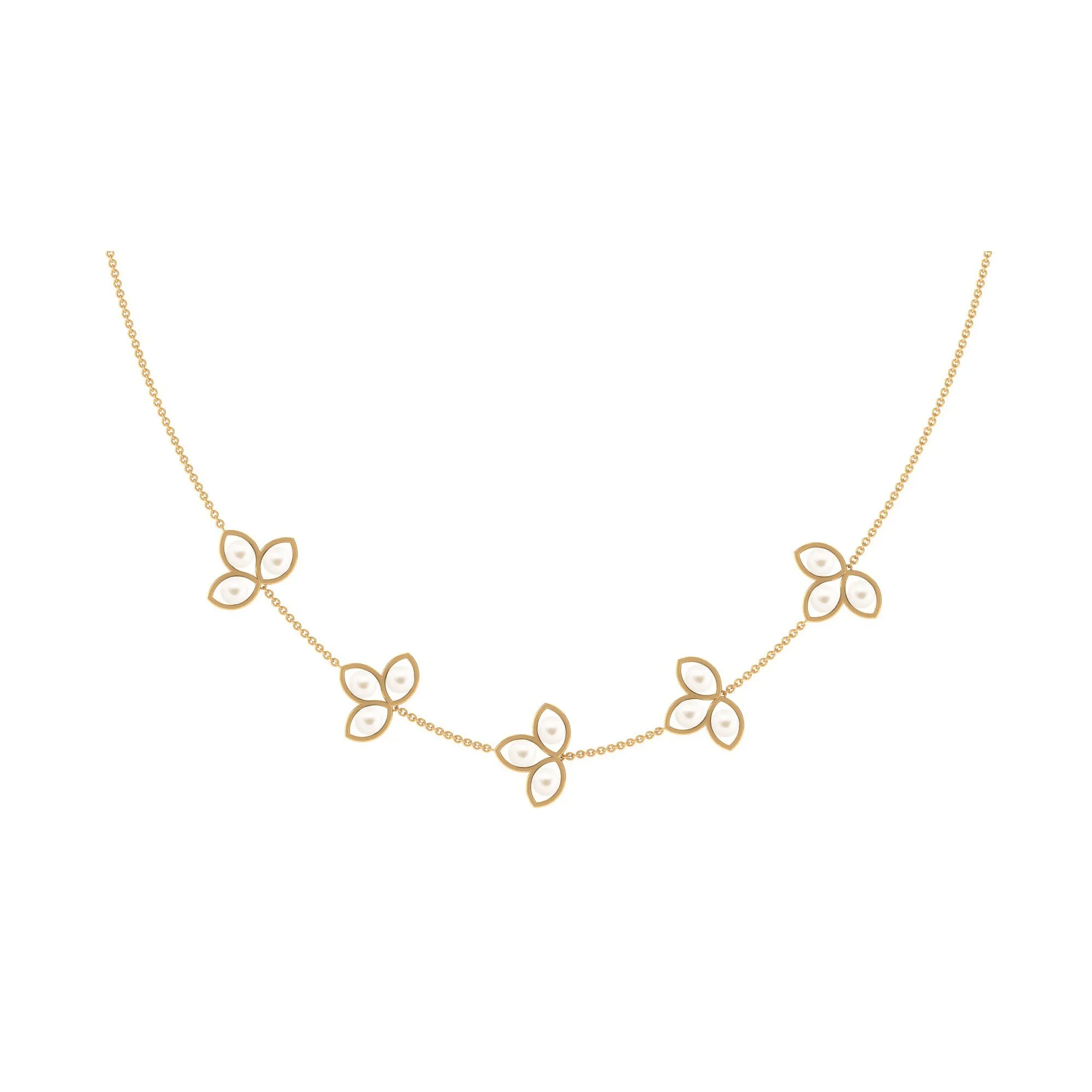 Nature Inspired Freshwater Pearl Chain Necklace