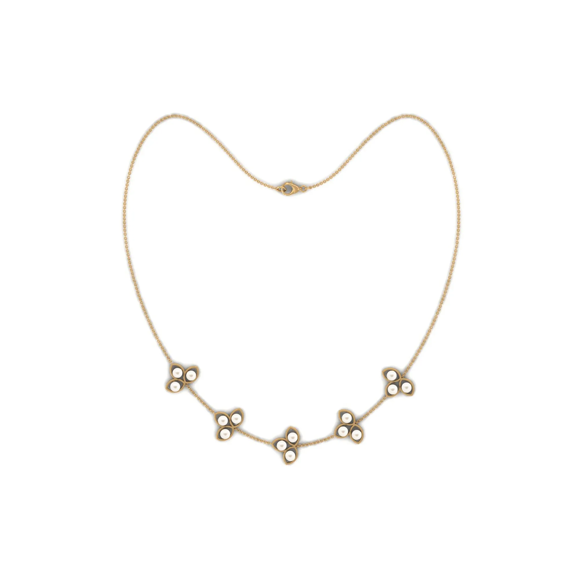 Nature Inspired Freshwater Pearl Chain Necklace