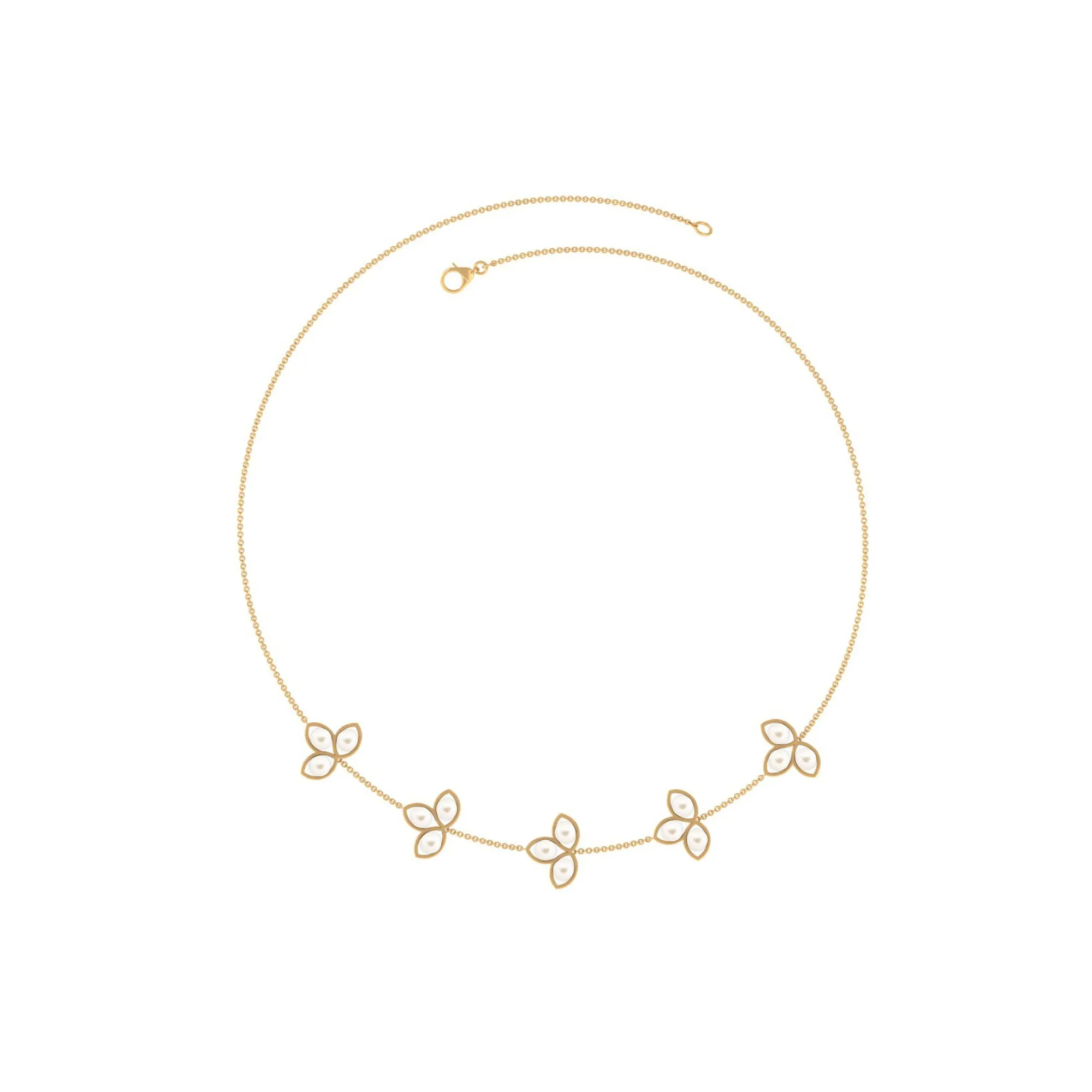 Nature Inspired Freshwater Pearl Chain Necklace