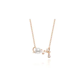 New Yorker Freshwater Pearl Love Necklace WN00088