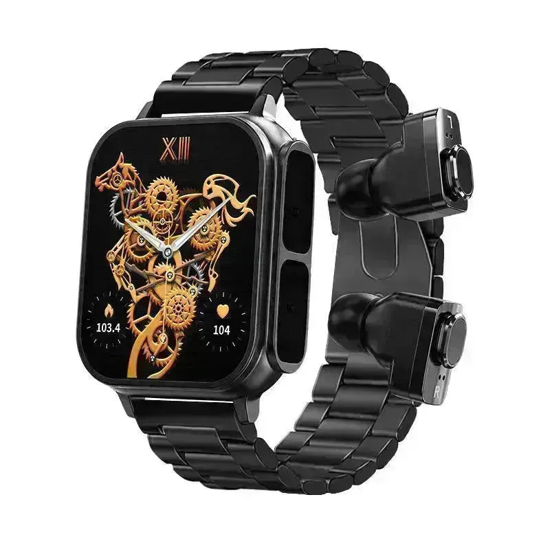 NFC Earphone Smart Watch Two-in-one Sitting Heart Rate Health Monitoring Multi-Language Support Smart Watch