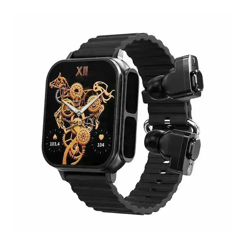 NFC Earphone Smart Watch Two-in-one Sitting Heart Rate Health Monitoring Multi-Language Support Smart Watch