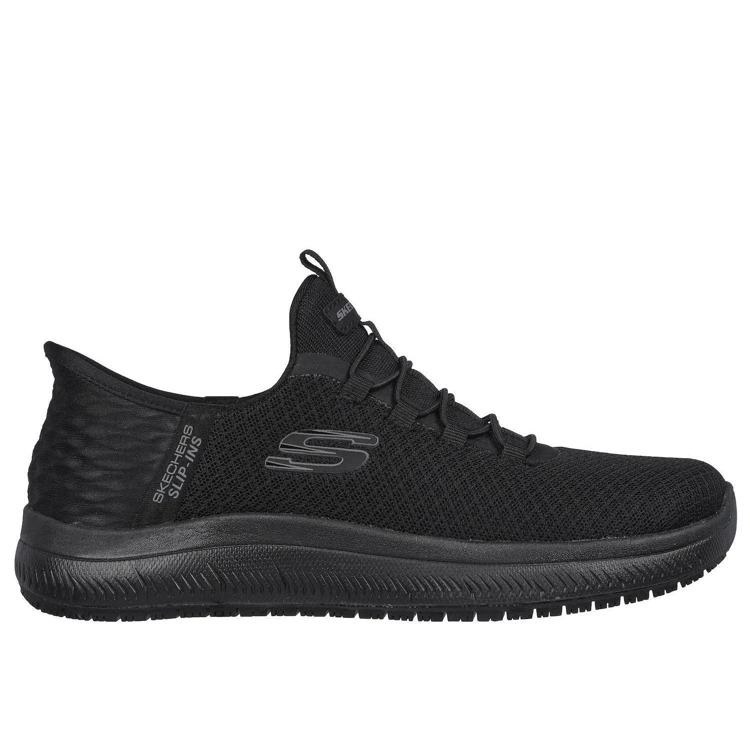 Skechers 108144EC Summits Sr-Enslee Hands Free Ladies Black Textile Slip On Shoes