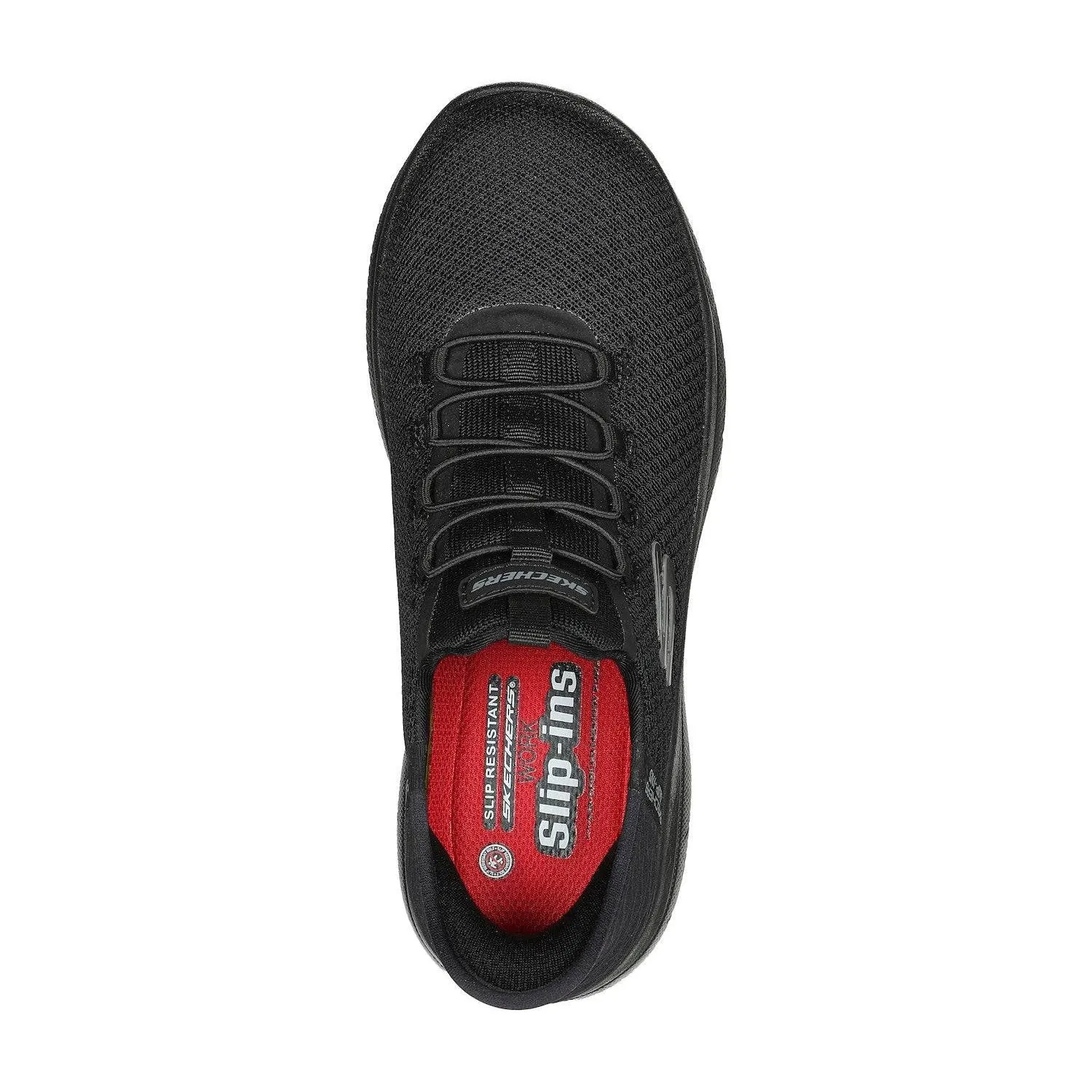 Skechers 108144EC Summits Sr-Enslee Hands Free Ladies Black Textile Slip On Shoes