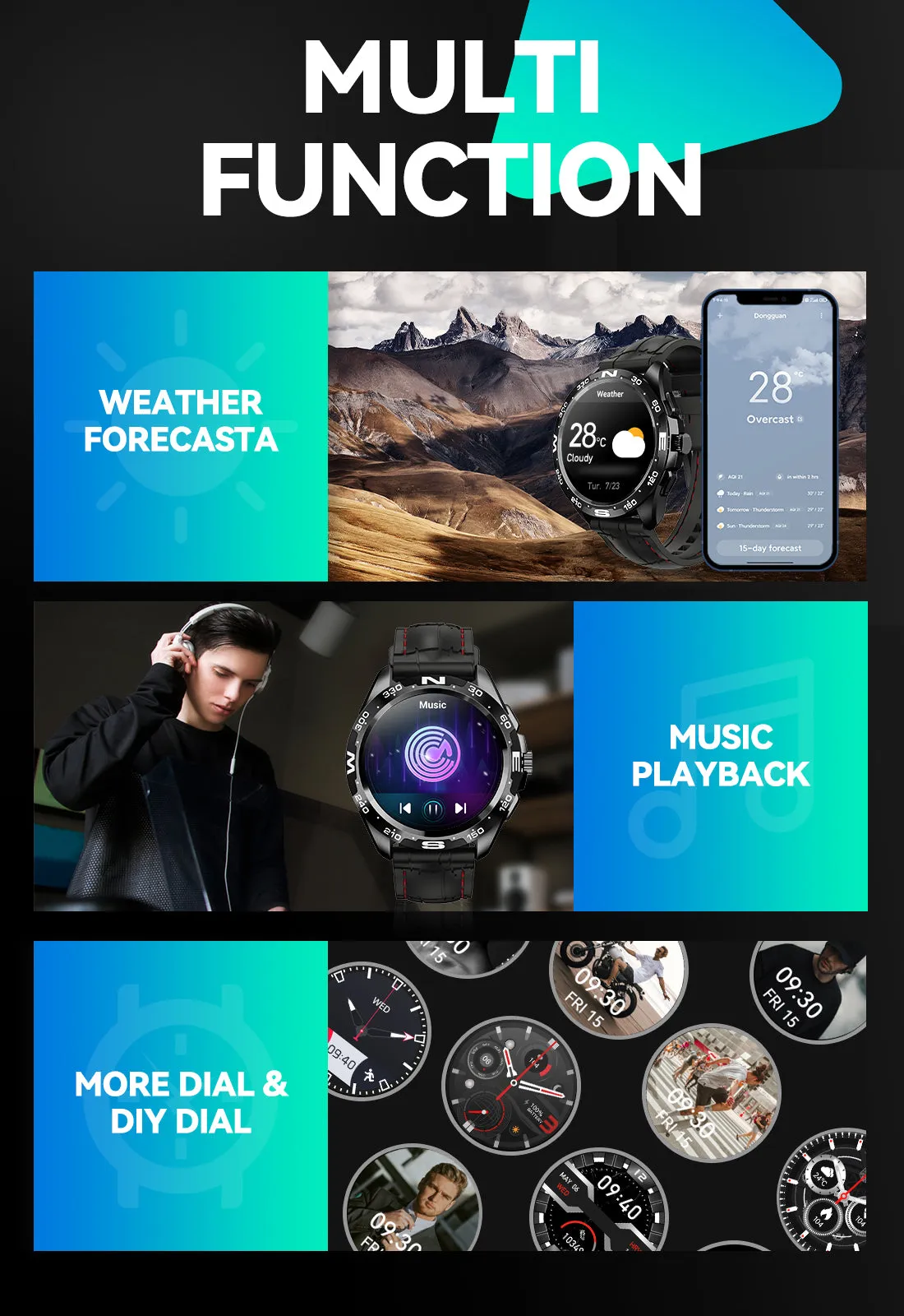 Smart Watch for Men Speaker Built-in Fitness Tracker with Bluetooth Dial Answer Calls Sleep Monitor Pedometer Activity Tracker IP67 Waterproof Smartwatch Compatible with iPhone Android iOS
