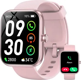 Smart Watch with Alexa Built-in, 1.83" HD Fitness Tracker with Bluetooth Calls/Messages, IP68 Waterproof, 120  Sports Modes, 24/7 Heart Rate/Sleep Smartwatch Compatible with iOS/Android