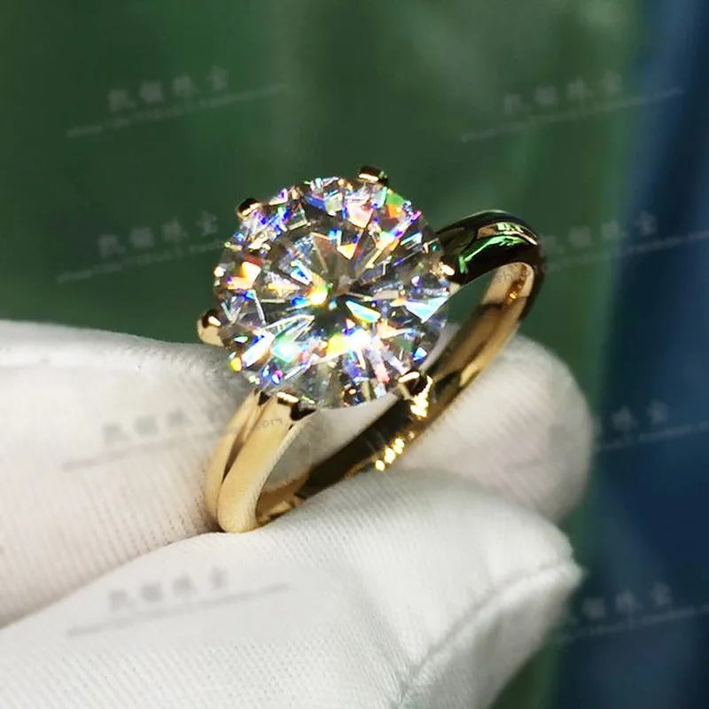 Yellow Gold Cubic Zirconia Wedding Band