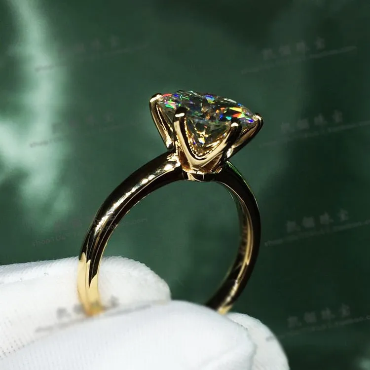 Yellow Gold Cubic Zirconia Wedding Band