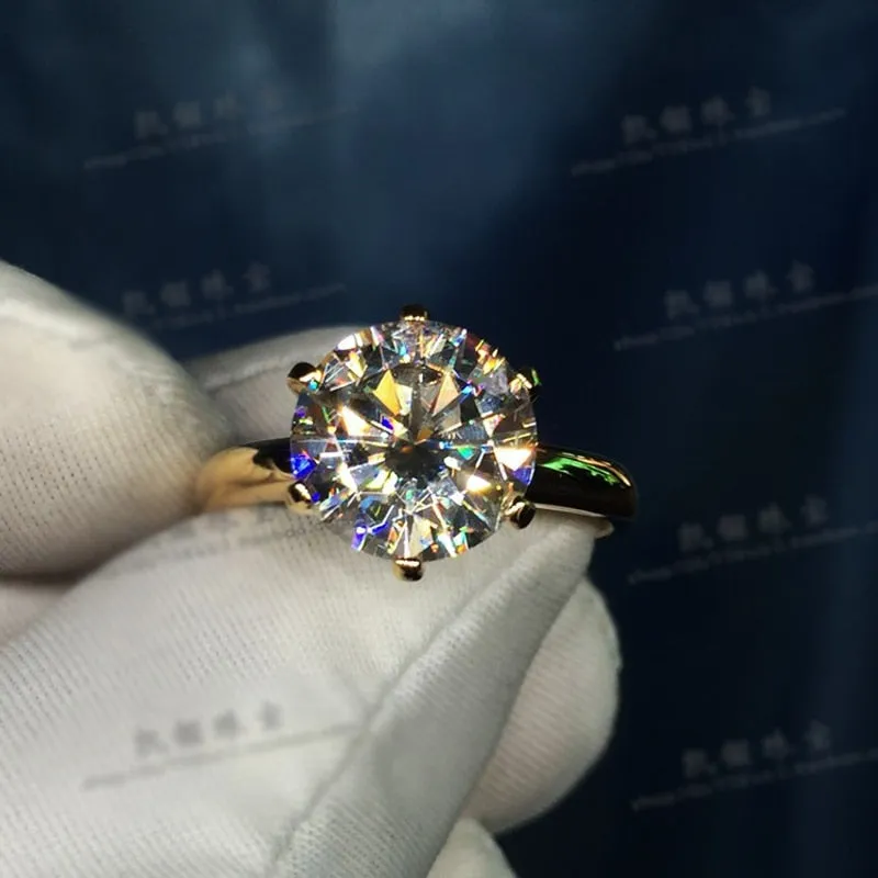 Yellow Gold Cubic Zirconia Wedding Band