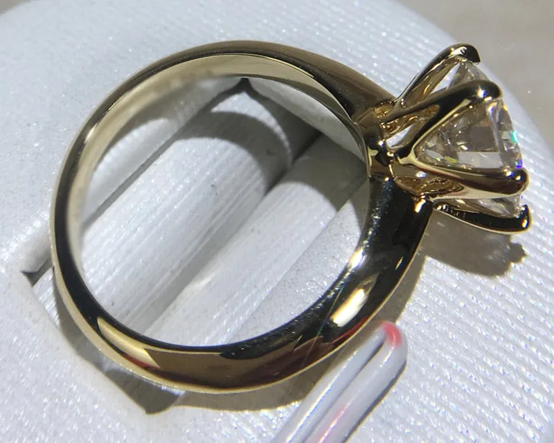 Yellow Gold Cubic Zirconia Wedding Band