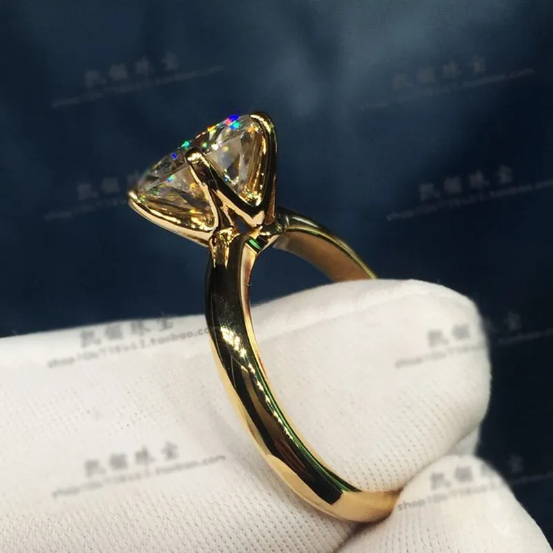 Yellow Gold Cubic Zirconia Wedding Band