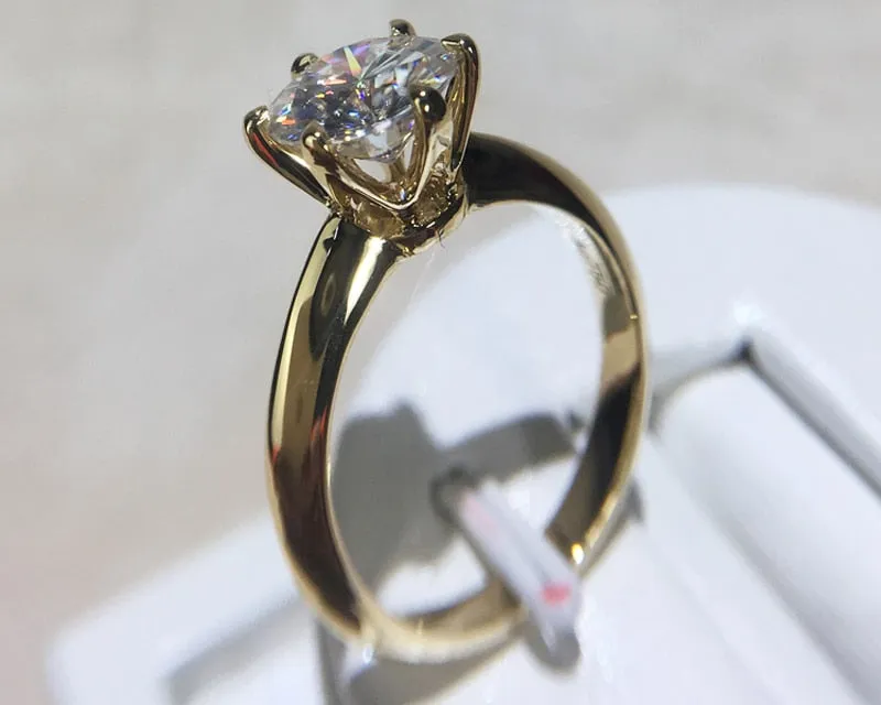 Yellow Gold Cubic Zirconia Wedding Band